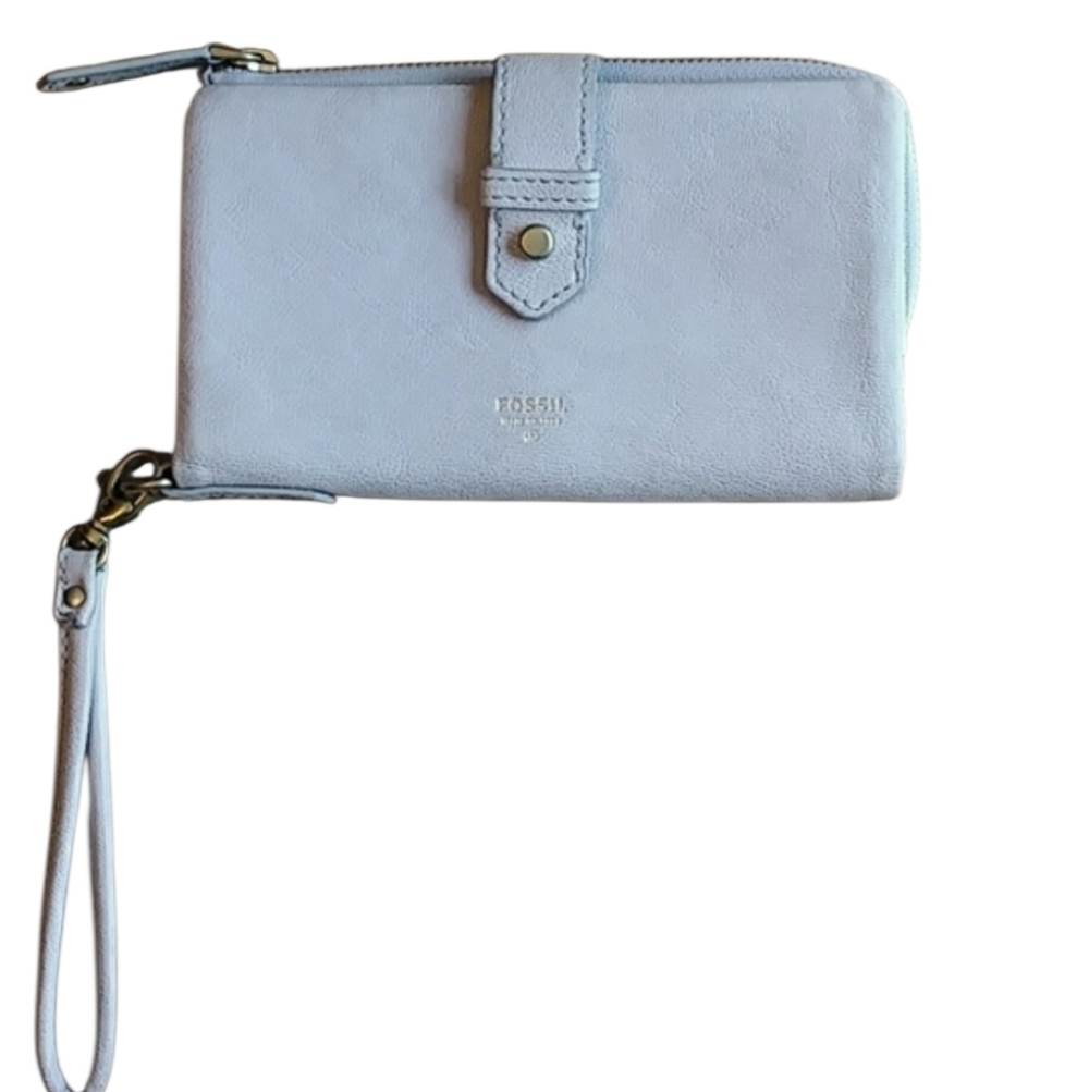 Fossil Leather wristlet wallet pouch